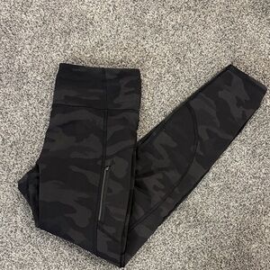 Athleta Charcoal Camouflage Leggings